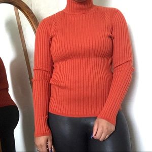 Orange Turtleneck